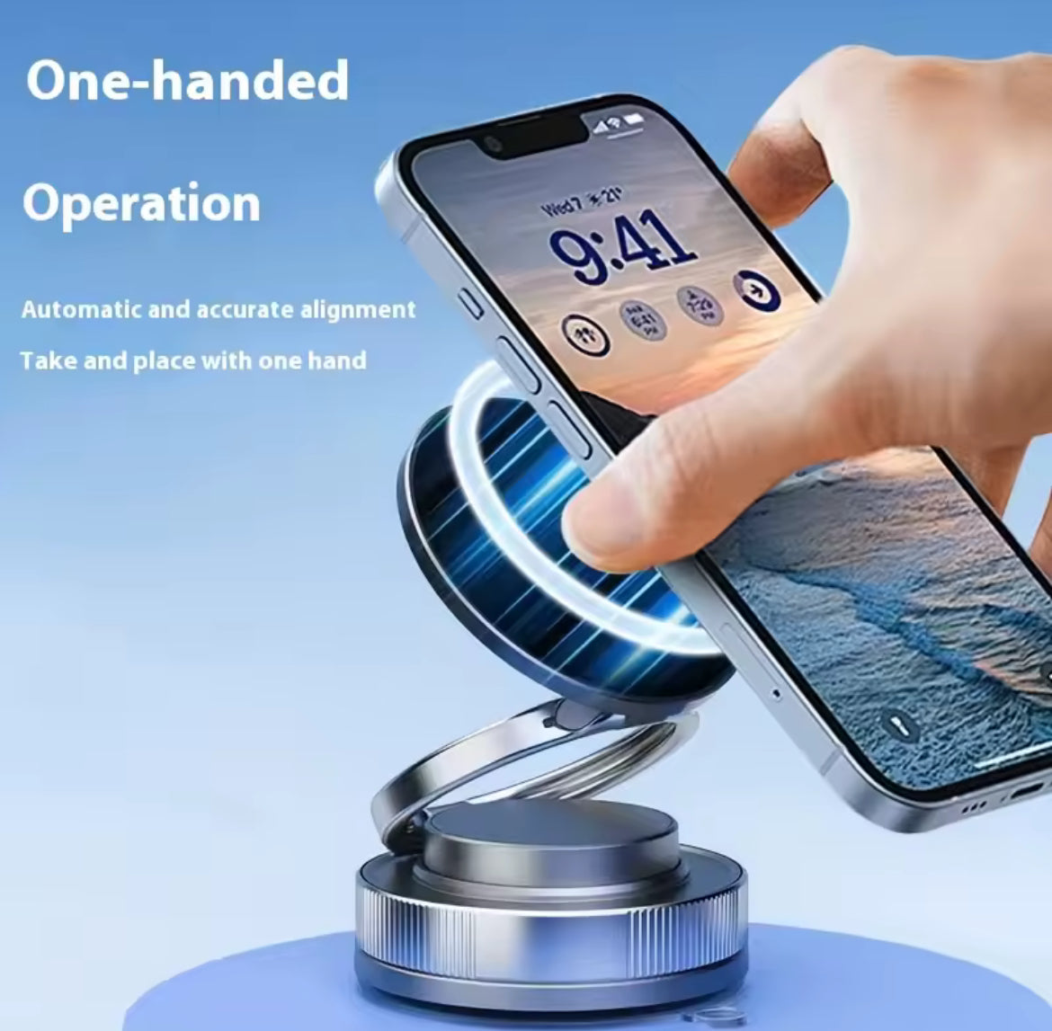 360- Degree Vacuum Sealed Strong Magnetic Foldable Phone Mount